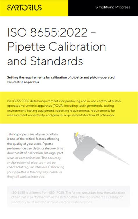 pipette calibration requirements